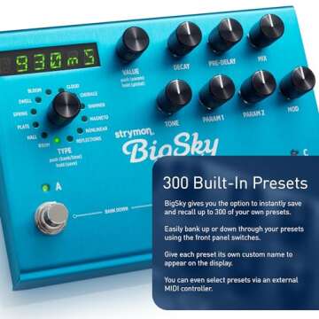 Strymon BigSky Multi Reverb Pedal with 12 Unique Settings
