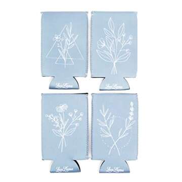 Loco Llama - 10 Set Slim Wedding Can Coolers - Wedding Favors for Guests - Bridal Shower Decorations...