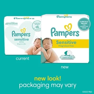 Pampers Sensitive Baby Wipes 392 Count for Delicate Care