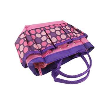 Apol Gardening Tool Set for Kids Children Includes Watering Can Gloves Shovel Rake Fork and Carry Bag Girls Boys Gift (Pink)