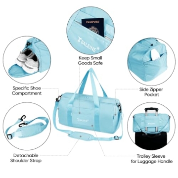 BALEINE Waterproof Gym Duffel Bag for All Activities