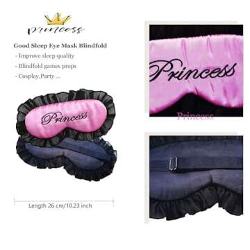 EleCharm Soft Silk Comfortable Sleep Eye Mask Pretty Lace Princess Good Sleep Eyeshade Eye Cover