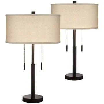 Franklin Iron Works USB Table Lamp Set for All Decor Styles