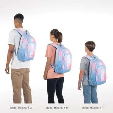 adidas Creator Backpack Discontinued, Stone Wash Carbon/Vivid Red, One Size