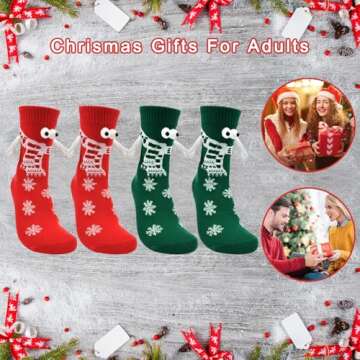 Funny Magnetic Christmas Socks for Couples & Friends