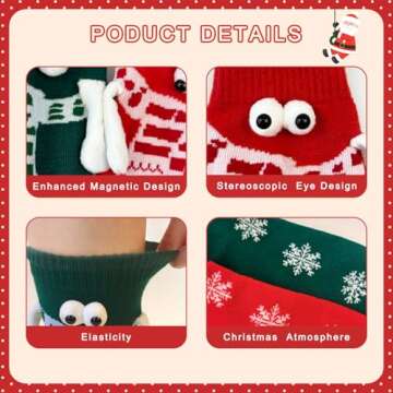 Funny Magnetic Christmas Socks for Couples & Friends