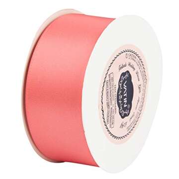 VATIN Double Face Coral Satin Ribbon for Elegant Gifts