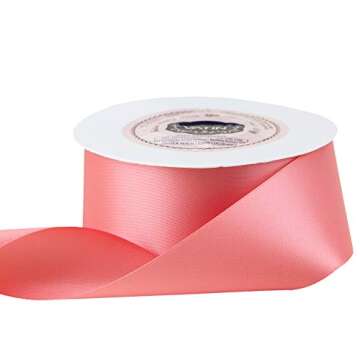 VATIN Double Face Coral Satin Ribbon for Elegant Gifts