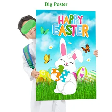 HRENCY Pin The Tail on The Bunny Fun Game for All Ages