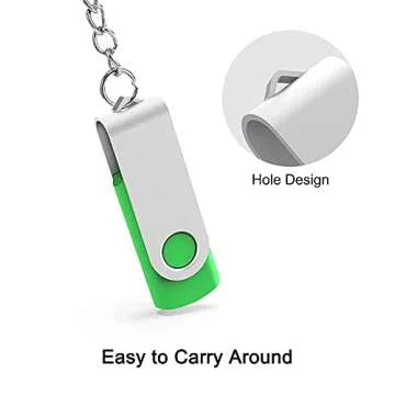 KOOTION 5 Pack 1GB USB Flash Drives in Various Colors