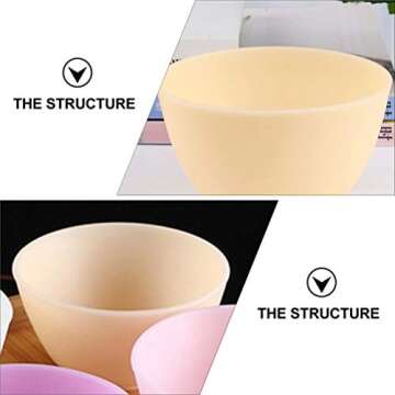 3Pcs Silicone Facial Mixing Bowls for Beauty and Cooking