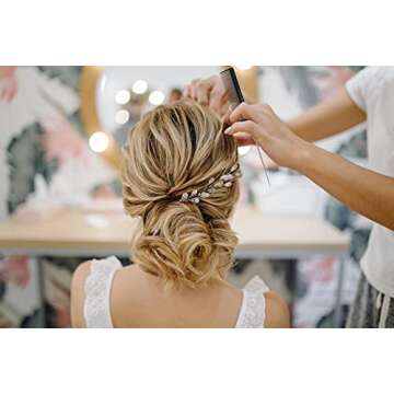 SOURCE KING Rat Tail Combs Pack of 2 - Heat Resistant, Anti Static Foiling Comb with Stainless Steel Pintail for Styling of All Hair Types (Black)