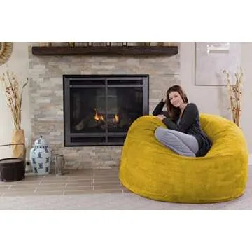 Chill Sack Bean Bag Chair - 5' Cozy Memory Foam Lounge with Soft Microsuede Cover