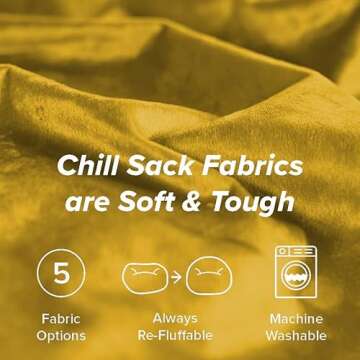 Chill Sack Bean Bag Chair – Cozy 5' Memory Foam Lounge