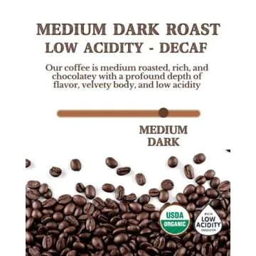 5LB Organic Decaf Coffee - Rich Flavor, Low Acidity