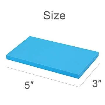 Vanpad Sticky Notes 3x5 in Bright Stickies Colorful Super Sticking Power Memo Pads Strong Adhesive 6 Pads/Pack 75 Sheets/pad