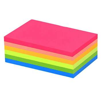 Vanpad Sticky Notes 3x5 in Bright Stickies Colorful Super Sticking Power Memo Pads Strong Adhesive 6 Pads/Pack 75 Sheets/pad