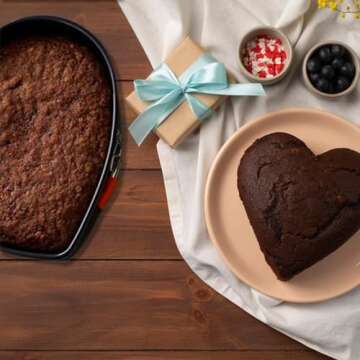 IBILI 8.6-Inch Heart Shaped Cake Pan, Springform Pan with Removable Bottom/Leakproof Cake Pan, Non-S...