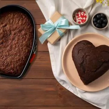 IBILI 8.6-Inch Heart Shaped Cake Pan, Springform Pan with Removable Bottom/Leakproof Cake Pan, Non-S...