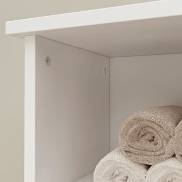 Homsee Modern Hall Tree with Storage Bench - White Entryway Solution