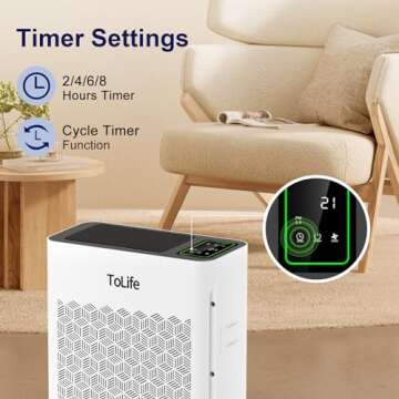 Tolife Powerful Air Purifier for Large Rooms Up to 2000 Ft²