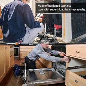 AMZKEIO Lever Arm Lifter, 12 Inch Labor Saving Arm Jack, Drywall Hand Jack Lift Tool for Wall Tile and Positioning Aid, Cabinet Jack and Board Lift, Door Lifter Tool, Man's Tool Gift (2PCS)