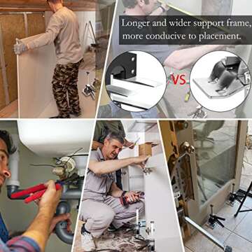 AMZKEIO Lever Arm Lifter, 12 Inch Labor Saving Arm Jack, Drywall Hand Jack Lift Tool for Wall Tile and Positioning Aid, Cabinet Jack and Board Lift, Door Lifter Tool, Man's Tool Gift (2PCS)