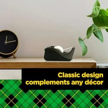 Scotch Desktop Tape Dispenser, Black Two-Tone, 1 Dispenser/Pack (C60-BK)