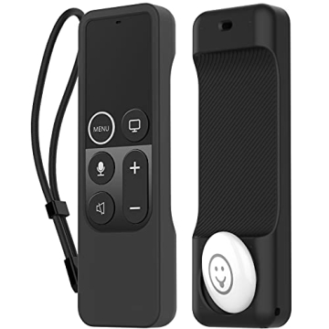 AhaStyle Apple TV Remote Case with AirTag Holder - Anti-Slip & Secure Grip
