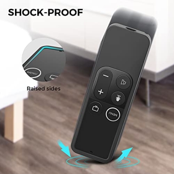 Apple TV Remote Case with AirTag Holder Anti-Slip Silicone Cover