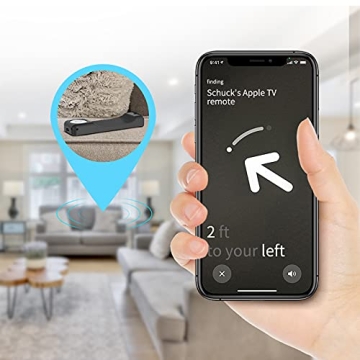 Apple TV Remote Case with AirTag Holder Anti-Slip Silicone Cover