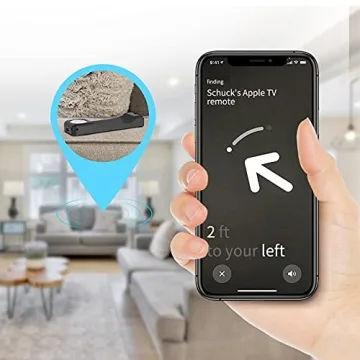 Apple TV Remote Case with AirTag Holder Anti-Slip Silicone Cover