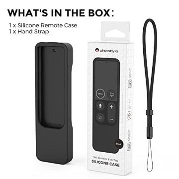 Apple TV Remote Case with AirTag Holder Anti-Slip Silicone Cover