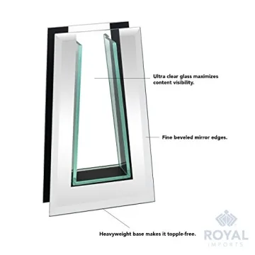 Elegant 10" Royal Imports Mirror Glass Flower Vase