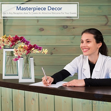 Elegant 10" Royal Imports Mirror Glass Flower Vase