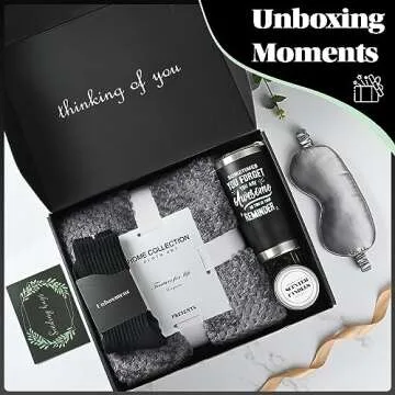 UNBOXMENT Care Package for Men Sick Friend, Get Well Soon Gifts for Men, Get Well Gifts for Men After Surgery Recover Gift Basket, Thinking of You Gift Basket for Man