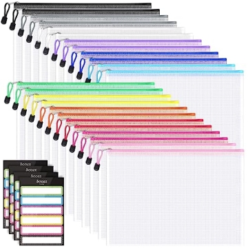 Organize with Sooez Mesh Zipper Pouch Set - 24 Pack,