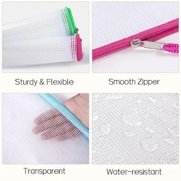 Organize with Sooez Mesh Zipper Pouch Set - 24 Pack,