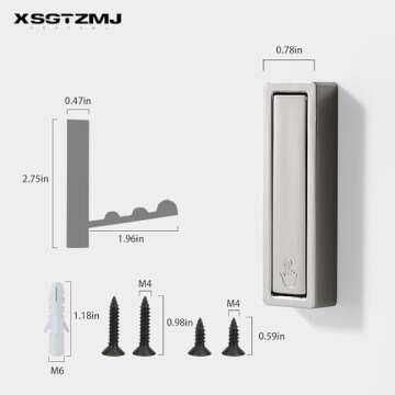 XSGTZMJ Foldable Hooks - Durable Zinc Alloy for Home Use