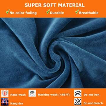 Lalluxy Velvet Chair Slipcovers for Dining Room Stretchy Super Soft Parson Chair Seat Covers Chair Protectors for Party Pet Protection (Set of 2, Twilight Blue)