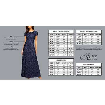 Alex Evenings Women's Petite 3/4 Sleeve Long Dress with Cinched Tie Waist, Taupe Sequin, 12P