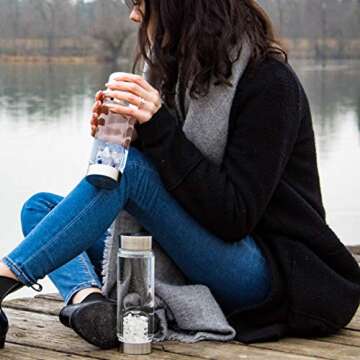 VitaJuwel ViA Luna Crystal Water Bottle with Moonstone