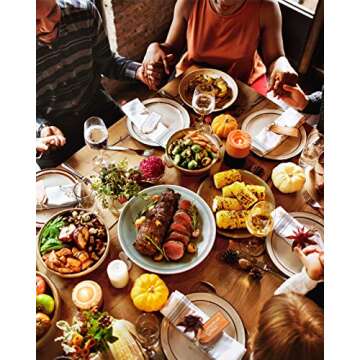 Fall Napkins 20 x 20 Inch Set of 4 White Pumpkin Leaf Branch Reusable Washable Thanksgiving Cloth Napkins Gray Stripes Hand Towels for Picnic Party Table Decorations