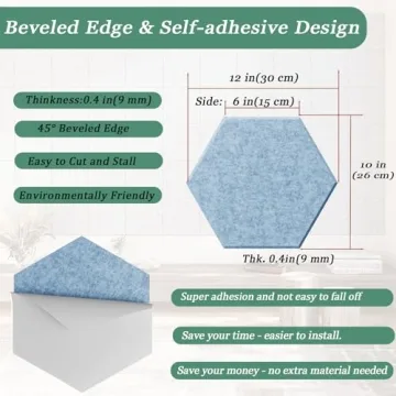 Hexagonal Sound Absorbing Panels - Stylish Noise Reduction Solution