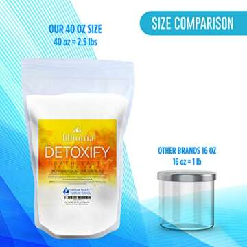 Detoxify Bath Salt 40 Ounces Mediterranean Sea Salt with Peppermint and Frankincense Essential Oils