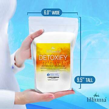 Detoxify Bath Salt 40 Ounces Mediterranean Sea Salt with Peppermint and Frankincense Essential Oils