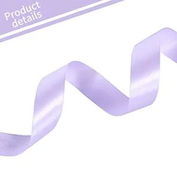 TONIFUL 1 Inch x 100yds Light Purple Satin Ribbon, Thin Solid Color Satin Ribbon for Gift Wrapping, Crafts, Hair Bows Making, Wedding Party Decoration, Invitation Cards, Floral Bouquets, Christmas
