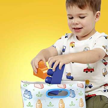 MEGA Bloks Fisher-Price Eco-Friendly Toddler Blocks Set - 60 Pieces with Storage Bag