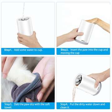 UPSKY Dog Paw Cleaner, Pet Grooming Brush, Prevent Water Splashing Dog Paw Washer Cup, Soft Silicone Dog Foot Washer for Medium Dog