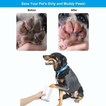 UPSKY Dog Paw Cleaner, Pet Grooming Brush, Prevent Water Splashing Dog Paw Washer Cup, Soft Silicone Dog Foot Washer for Medium Dog